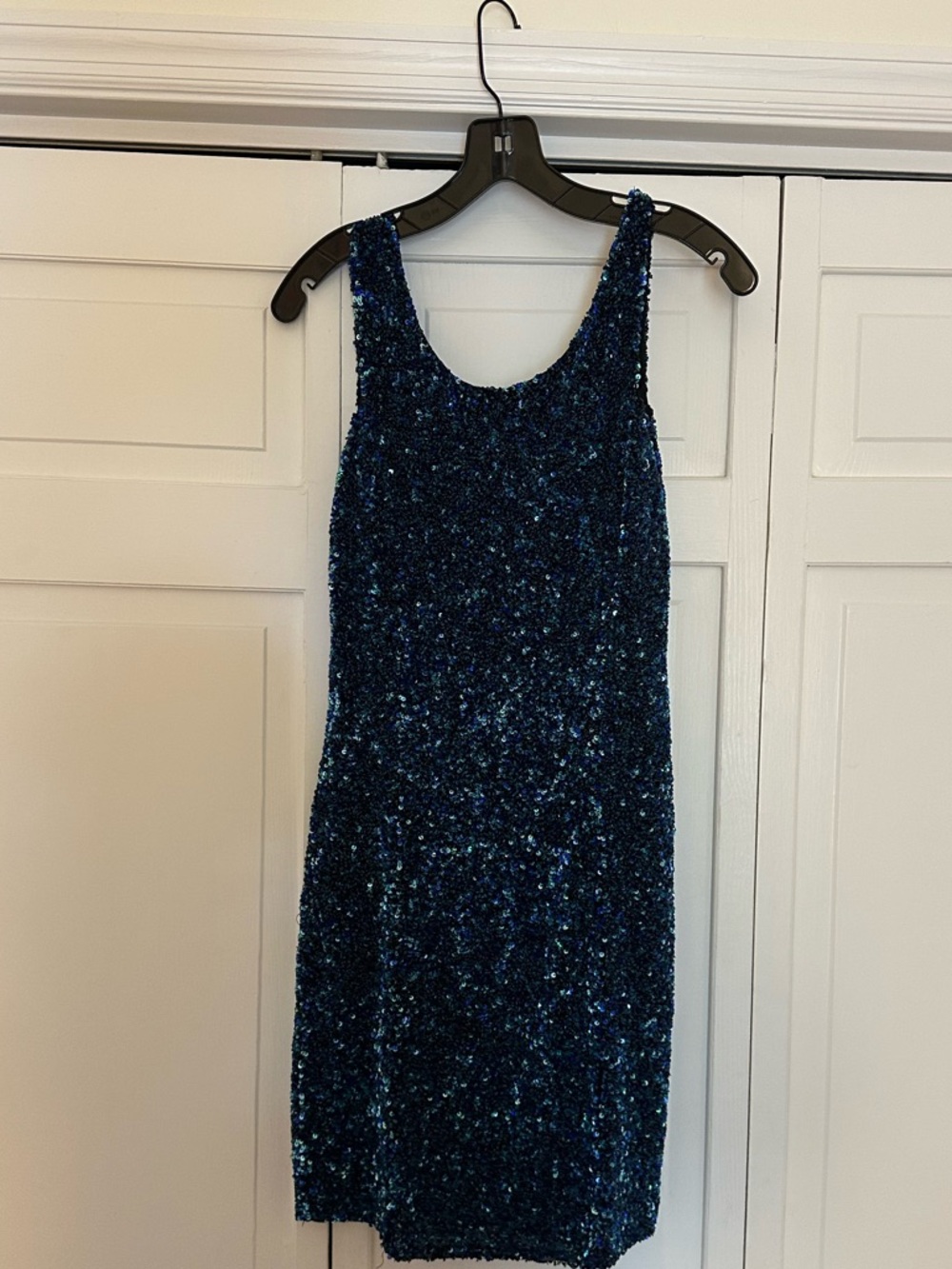 Dark Blue Parker Sequin Tank Dress
